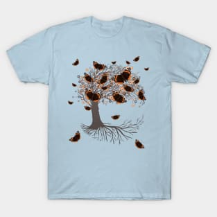 Tree of life with atalanta butterflies T-Shirt